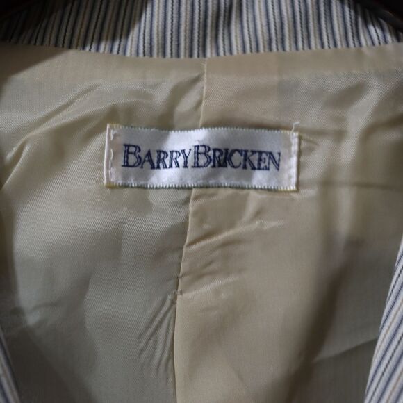 Berry Bicken Vintage Green Striped Pant Suit 12 - Picture 14 of 15